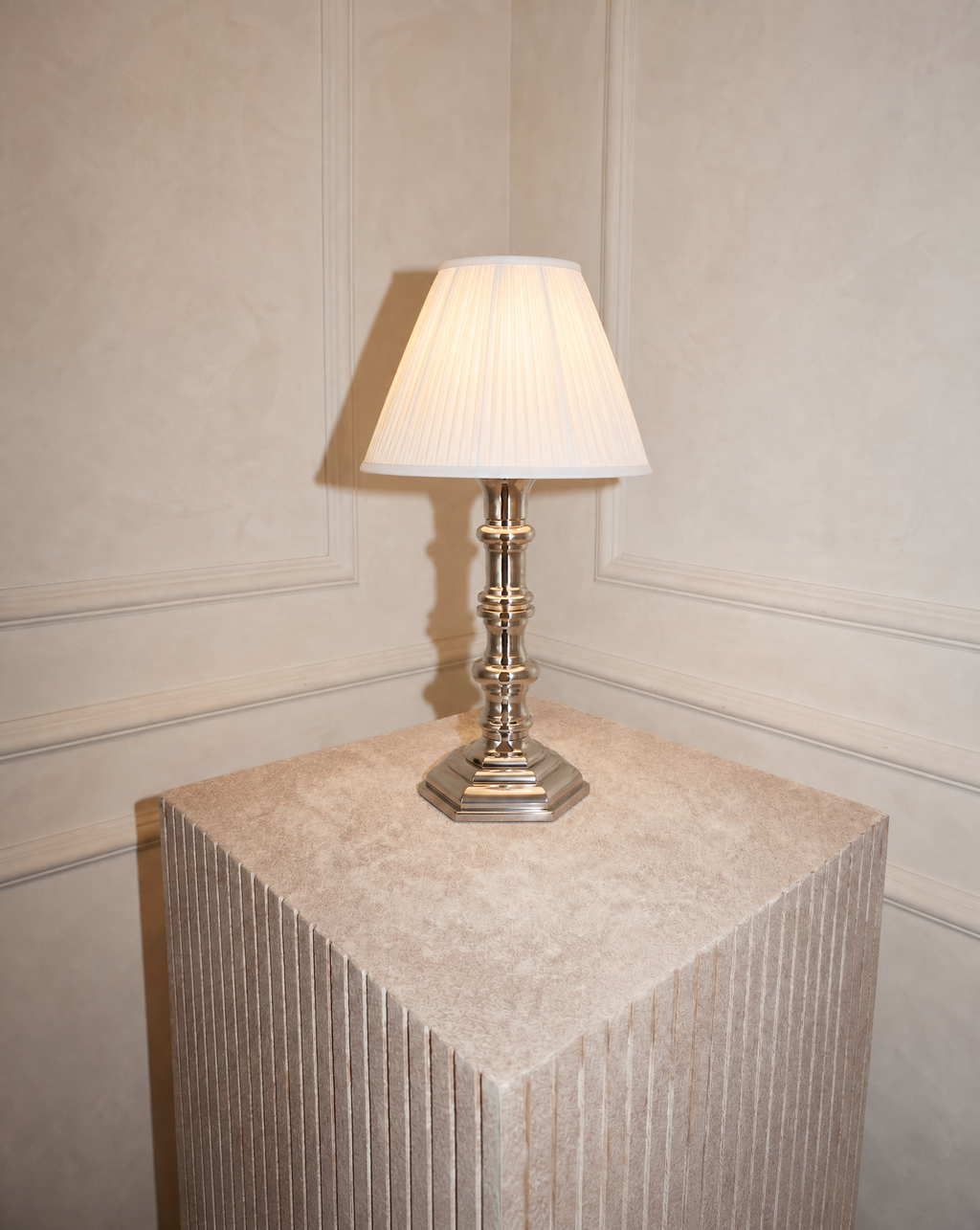 Thatcher 21" Cordless Table Lamp in Silver