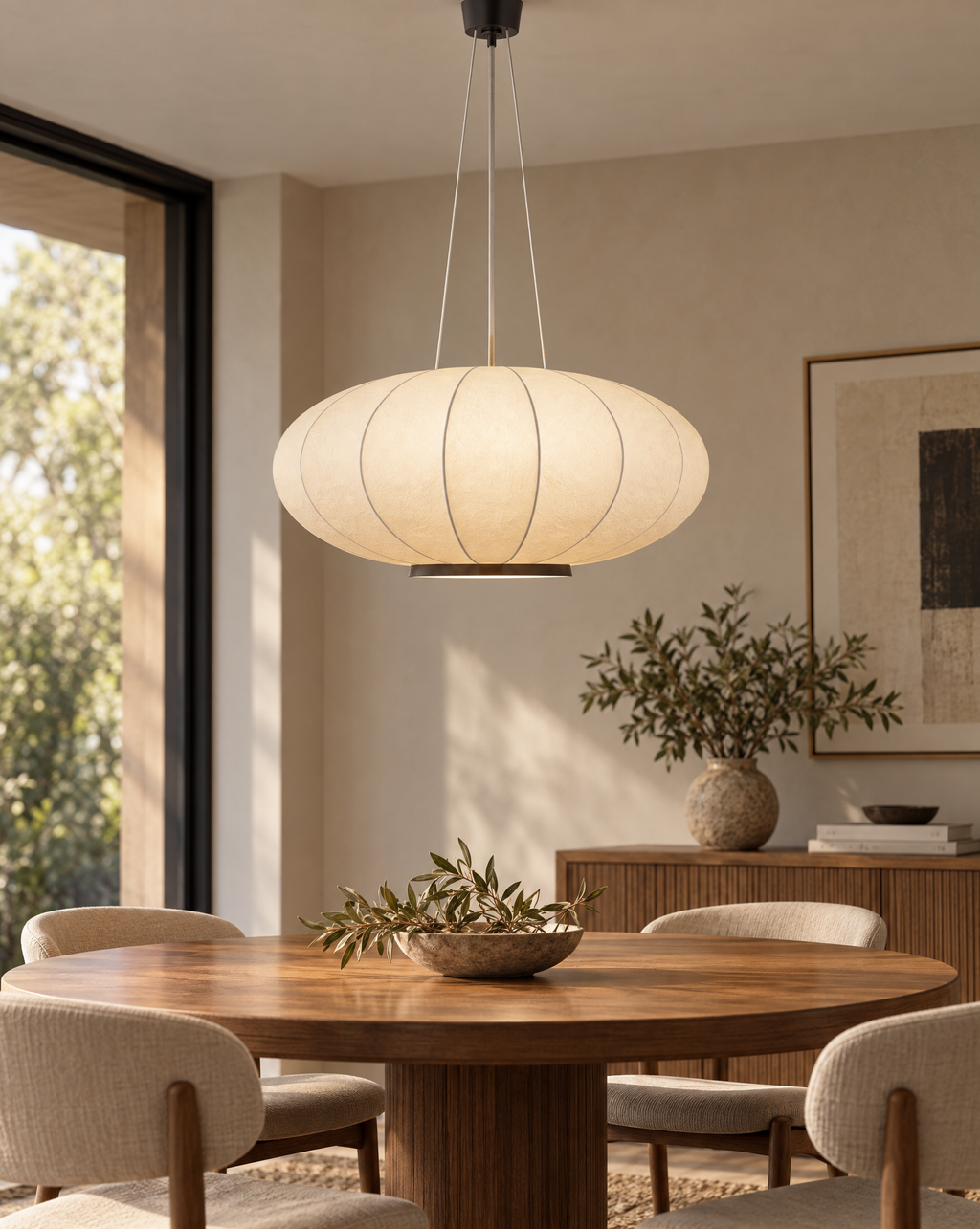 Paper Moon Large Hanging Shade in Bronze