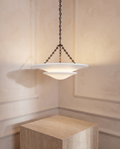 Mollino Medium Tiered Chandelier in Bronze